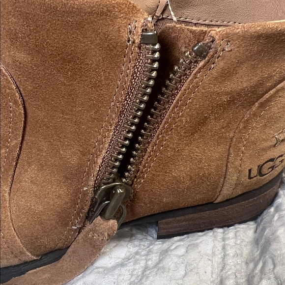 UGG Chestnut Suede Zipper Boots size 6 - Picture 9 of 11